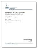 Bisphenol A (BPA) in Plastics and Possible Human Health Effects - CRS Report