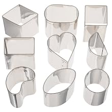 Ateco 9 Piece Petit Four Stainless Steel Cutter Set
