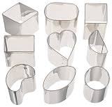 Ateco 9 Piece Petit Four Stainless Steel Cutter Set