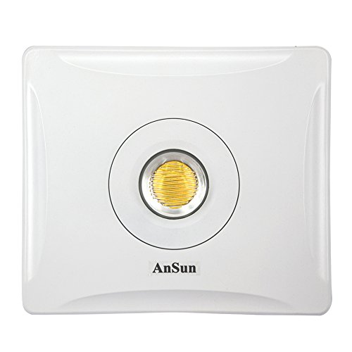 AnSun 30W LED Flood Light, Ultra-thin+ Modern Design, 2600lm AC85V-265V Waterproof (IP65) Internal External Landscape Lamp, Backyard Garage Patio Lighting Fixture, 3000K Warm White