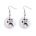 boston terrier - I Love My Boston Terrier Dangle Button Earrings