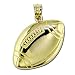 14kt Yellow Gold Football Charm Pendant