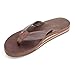 Rainbow Sandals Double Layer Leather Flip Flop Thong Sandal - Classic Mocha - Mens - X-Large / 10.5-12