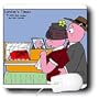 Rich Diesslins Funny Animals Cartoons - Pig Funeral - SPAM - Mouse Pads