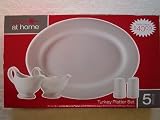 Cook at Home Turkey Platter Set, White, 5 Piece