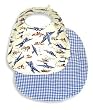 Reversible Baby Bib - Vintage Airplanes