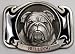 Bull Dog Enamel Pewter Belt Buckle