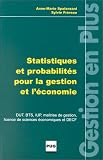 Statistiques et probabilités pour la gestion et l économie