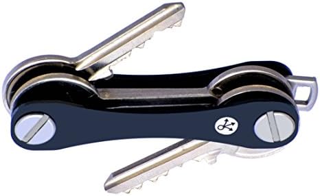 Compact Key Holder / Swiss Army Style Key Organizer by NJM. Holds 2-10 keys (Black)