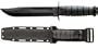 Black Fighting/Utility Knife, Kydex Sheath, 7 in., Plain