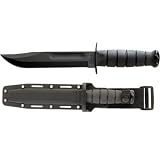 KA-BAR 1213 Black Fighting/Utility Knife, Kydex Sheath, 7 in., Plain