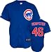 Ryan Dempster Jersey: Adult 2009 Majestic Alternate Blue Replica #46 Chicago Cubs Jersey - Small