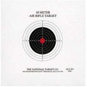 National Target Single Bull Red Center Air Rifle Target