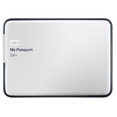 WD My Passport Slim 2TB Portable External Hard Drive (Metal Silver)