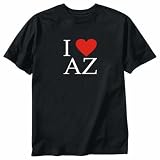 T-Shirt Black  I Love Arizona  State