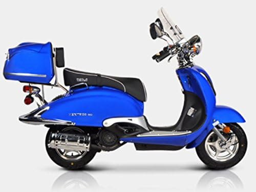 BMS Heritage 150cc 4-Stroke Vespa Style Gas Powered Scooter 45MPH- Blue