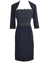 Knee Length Chiffon Beaded  Dress