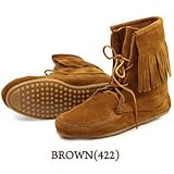 �~�l�g���J(MINNETONKA) �A���N���n�C �t�����W�u�[�c �u���E�� Ankle Hi Tramper Boot 6(22.5-23.0)