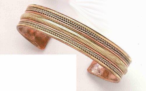 Three Metals Patterns – Copper Bracelet – From India