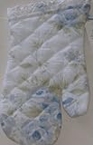 Simply Shabby Chic Blue Floral Chefs Oven Mitt Kitchen Cooking Pot Holder