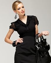 Chiffon & Knit Ribbed Top