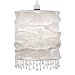 Modern White Faux Silk Beaded Non Electric Pendant Light Shade