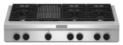 Kitchenaid KGCU482VSS Commercial-Style Gas Cooktop