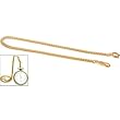 Pocket Watch Chain FOB Yellow Gold Plated 13.75" New