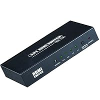 Four Port HDMI 4-Port HDMI Powered Switch Switcher w/ IR remote and AC Adapter- Supports Blu-Ray, PS3, Xbox, HD-DVD, HD-DVR, Digital Satellite & Cable boxes, 1080p