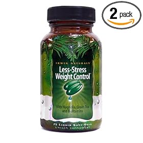 Irwin Naturals Bioperine Enhanced Less-Stress Weight Control Dietary Supplement, 75-Liquid Gel Caps (Pack of 2)