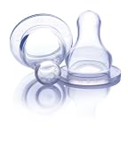 Nuby 4 Pack Silicone Nipples, Clear