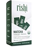 Rishi Tea Organic Matcha Japanese Green Tea Powder, 12 travel packets, 0.63 Ounces Box
