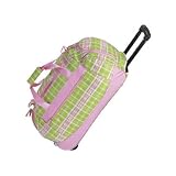 Roller Duffle - Pink Plaid by Room It Up