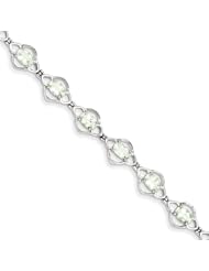 Sterling Silver Green Amethyst Bracelet