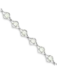 Sterling Silver Green Amethyst Bracelet, Best Quality Free Gift Box Satisfaction Guaranteed