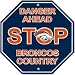Denver Broncos Plastic Stop Sign 