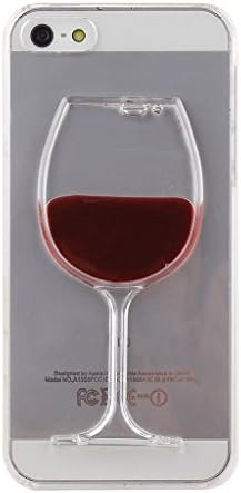 Okai Case for iPhone 6 Case, Fashion Creative 3D flow Liquid Red Wine Glass Transparent Hard Case Cover for iPhone 6 4.7 inch Wine-Rde (Not Lips and high heels)