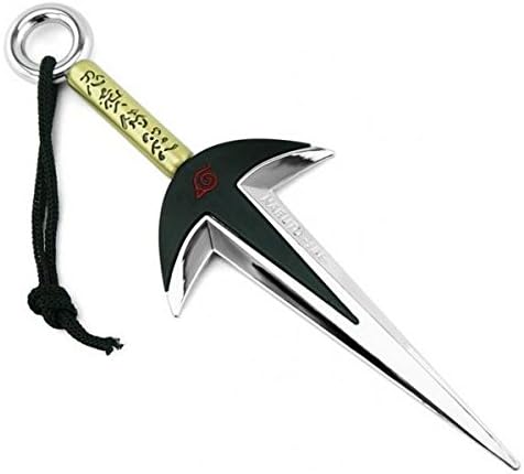 18cm Naruto Fourth Hokage Yondaime Namikaze Minato Kunai With Leather case (Silver)