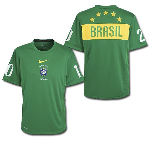 NIKE 2010 ブラジル代表 プレマッチトップ/プラクティスシャツ 【NIKE/ナイキ/グリーン/371850】