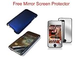 Blue Rubberized HARD CASE FOR APPLE IPOD TOUCH ITOUCH 2nd 3rd GEN 2G/3G 8GB, 16GB, 32GB, 64GB + Free Mirror Screen Protector