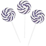 Purple Swirl Pops - Lollipop Suckers (2 dz)