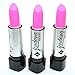 3 x JORDANA LS-043 PINK LUSTER BUBBLE GUM CREAM HOT LIPSTICK MADE IN USA + FREE EARRING