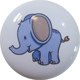 Elephant Baby Big Ears Ceramic Cabinet Drawer Pull Knob