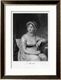 Jane Austen English Novelist Framed Art Poster Print, 24x31