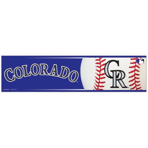 MLB Baseball Colorado Rockies Bumper Sticker (2-Pack)