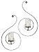 Set of 2 Delicate Swirl Design Candle Wall Sconces 25"