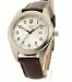 Womens Victorinox Swiss Army Brown Leather Garrison Silver Dial Date Watch 241082