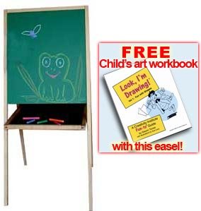 Childrens Toyshop  Toys : Beka Double-sided Pre-School Easel with FREE ART WORKBOOK