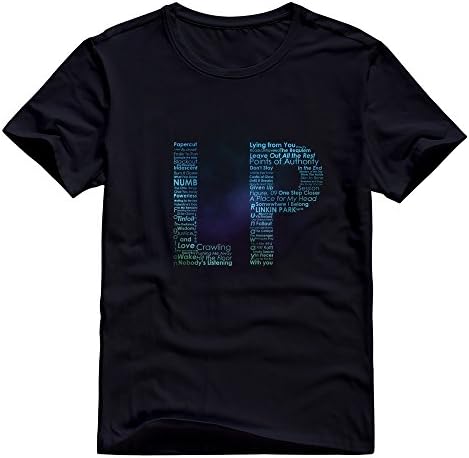 HAGBK Men's Linkin Park T-Shirt Black US Size L