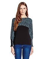 ZERGATIK Camiseta Manga Larga Clone (Azul / Negro)